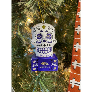 Ornament: Baltimore Ravens - Sugar Skull