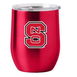 Tumbler: North Carolina State - 16oz Stainless Curved