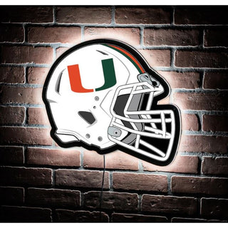 LED Wall Decor: University of Miami - Football Helmet