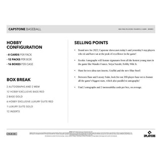 2022 Panini Capstone Baseball Hobby Box