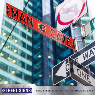 Calgary Flames Steel Street Sign Logo-MAN CAVE