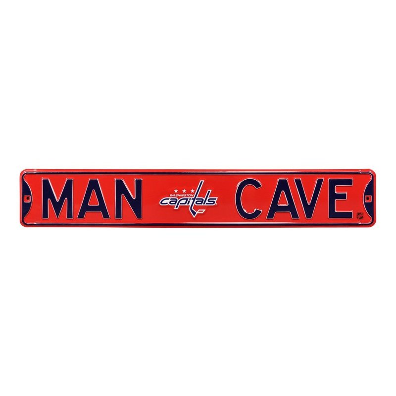 Washington Capitals Steel Street Sign Logo-MAN CAVE