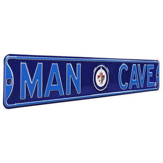 Winnipeg Jets Steel Street Sign Logo-MAN CAVE