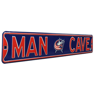 Columbus Blue Jackets Steel Street Sign Logo-MAN CAVE