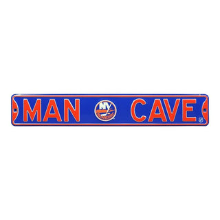 New York Islanders Steel Street Sign Logo-MAN CAVE