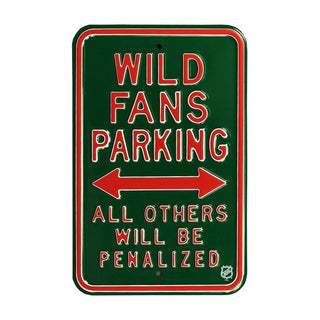 Minnesota Wild Steel Parking Sign-ALL FANS PENALIZED