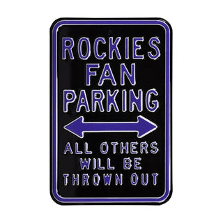 Colorado Rockies Steel Parking Sign-ALL FANS THROWN