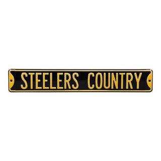Pittsburgh Steelers Steel Street Sign-STEELERS COUNTRY