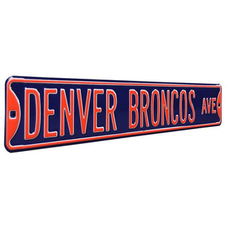 Denver Broncos Steel Street Sign-DENVER BRONCOS AVE