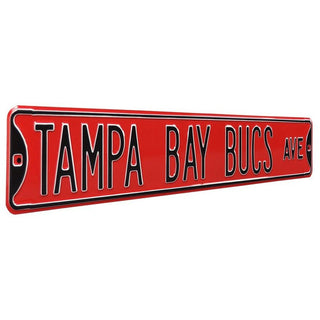 Tampa Bay Buccaneers Steel Street Sign-TAMPA BAY BUCS AVE