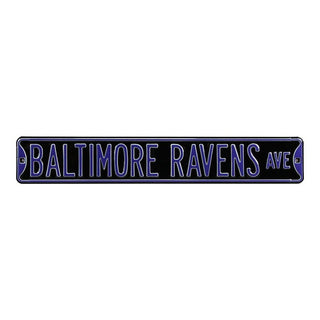 Baltimore Ravens Steel Street Sign-BALTIMORE RAVENS AVE