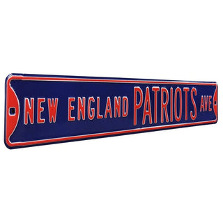 New England Patriots Steel Street Sign-NEW ENGLAND PATRIOTS AVE