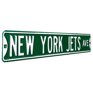 New York Jets Steel Street Sign-NEW YORK JETS AVE