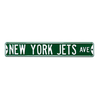 New York Jets Steel Street Sign-NEW YORK JETS AVE