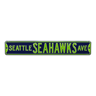 Seattle Seahawks Steel Street Sign-SEATTLE SEAHAWKS AVE