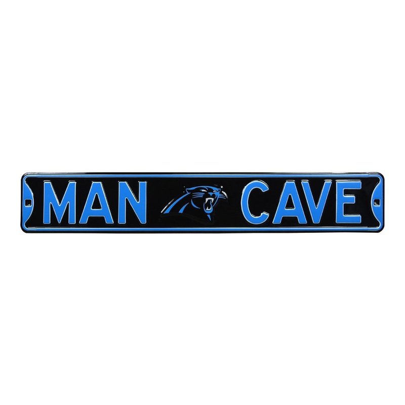 Carolina Panthers Steel Street Sign Logo-MAN CAVE