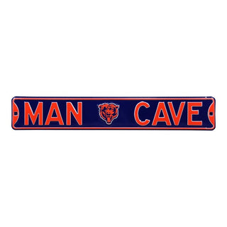 Chicago Bears Steel Street Sign Bearhead Logo-MAN CAVE