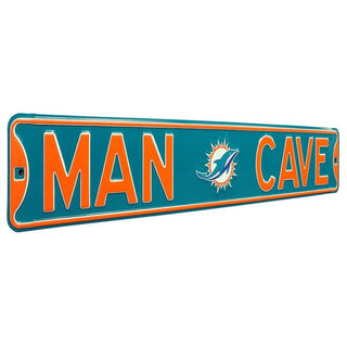 Miami Dolphins Steel Street Sign Logo-MAN CAVE