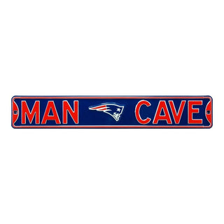 New England Patriots Steel Street Sign Logo-MAN CAVE