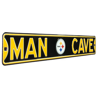 Pittsburgh Steelers Steel Street Sign Logo-MAN CAVE