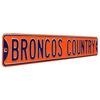 Denver Broncos Steel Street Sign-BRONCOS COUNTRY