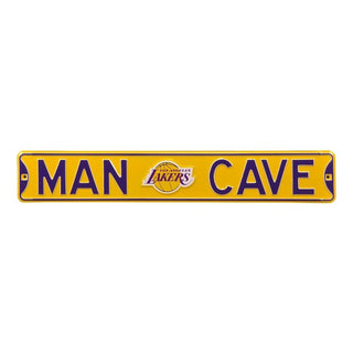 Los Angeles Lakers Steel Street Sign Logo-MAN CAVE