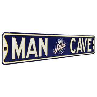 Utah Jazz Steel Street Sign Logo-MAN CAVE