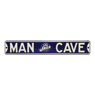 Utah Jazz Steel Street Sign Logo-MAN CAVE