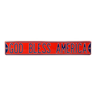 God Bless America Steel Street Sign