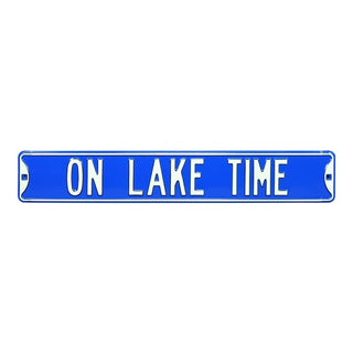Lake Time Steel Street Sign