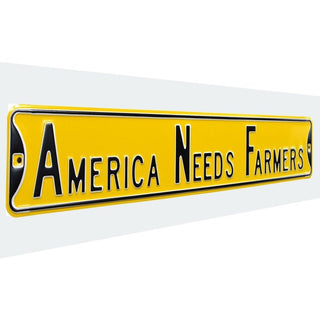 Iowa Hawkeyes-ANF Steel Street Sign-AMERICA NEEDS FARMERS