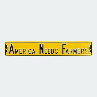 Iowa Hawkeyes-ANF Steel Street Sign-AMERICA NEEDS FARMERS