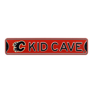 Calgary Flames Steel Kid Cave Sign