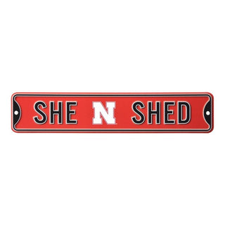 Nebraska Cornhuskers Steel Shed Sign