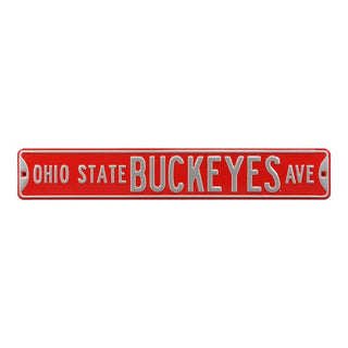 Ohio State Buckeyes Steel Street Sign-OHIO STATE BUCKEYES AVE