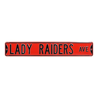Texas Tech Red Raiders Steel Street Sign-LADY RAIDERS AVE