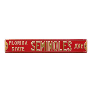 Florida State Seminoles Steel Street Sign-FSU SEMINOLES AVE Maroon