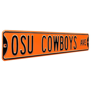 Oklahoma State Cowboys Steel Street Sign-OSU COWBOYS AVE Orange