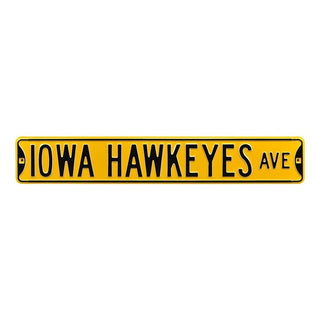 Iowa Hawkeyes Steel Street Sign-IOWA HAWKEYES AVE