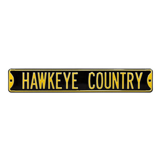 Iowa Hawkeyes Steel Street Sign-HAWKEYE COUNTRY