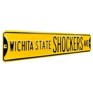Wichita State Shockers Steel Street Sign-WICHITA STATE SHOCKERS AVE