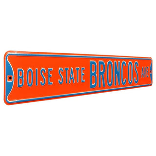 Boise State Broncos Steel Street Sign-BOISE STATE BRONCOS AVE