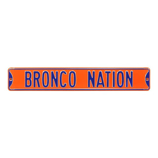Boise State Broncos Steel Street Sign-BRONCO NATION