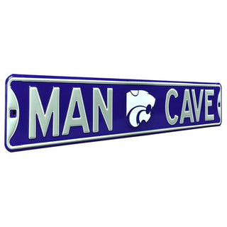 Kansas State Wildcats Steel Street Sign Logo-MAN CAVE