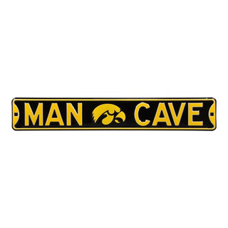 Iowa Hawkeyes Steel Street Sign Logo-MAN CAVE