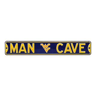 West Virginia Mountaineers Steel Street Sign Logo-MAN CAVE