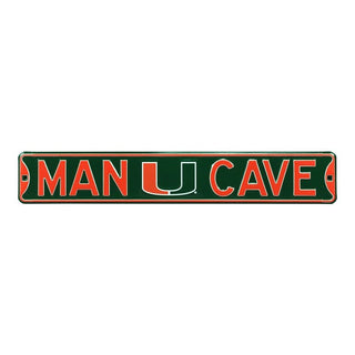 Miami Hurricanes Steel Street Sign Logo-MAN CAVE