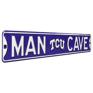 TCU Horned Frogs Steel Street Sign Logo-MAN CAVE