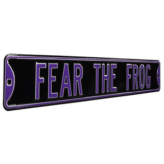 TCU Horned Frogs Steel Street Sign-FEAR FROG