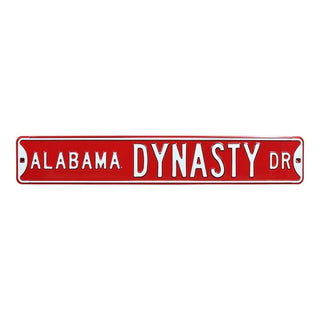 Alabama Crimson Tide Steel Street Sign-ALABAMA DYNASTY